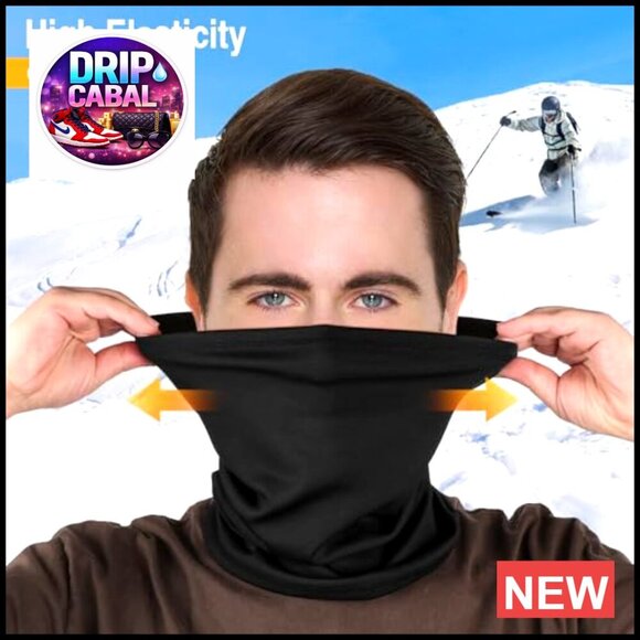 Winter Fleece Neck Gaiter Face Cover Windproof Warm Scarf Multi-Functional - Picture 3 of 7